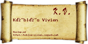 Köblös Vivien névjegykártya