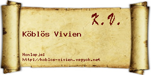 Köblös Vivien névjegykártya