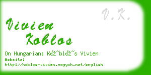 vivien koblos business card